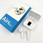 Ασύρματα ακουστικά AIR6 Plus Bluetooth 5.0 με ηλιακή φόρτιση – λευκά - Image 3