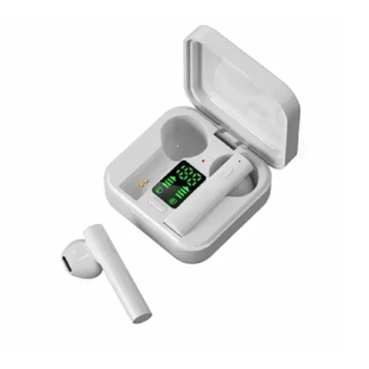 Ασύρματα ακουστικά AIR6 Plus Bluetooth 5.0 με ηλιακή φόρτιση – λευκά - Image 4