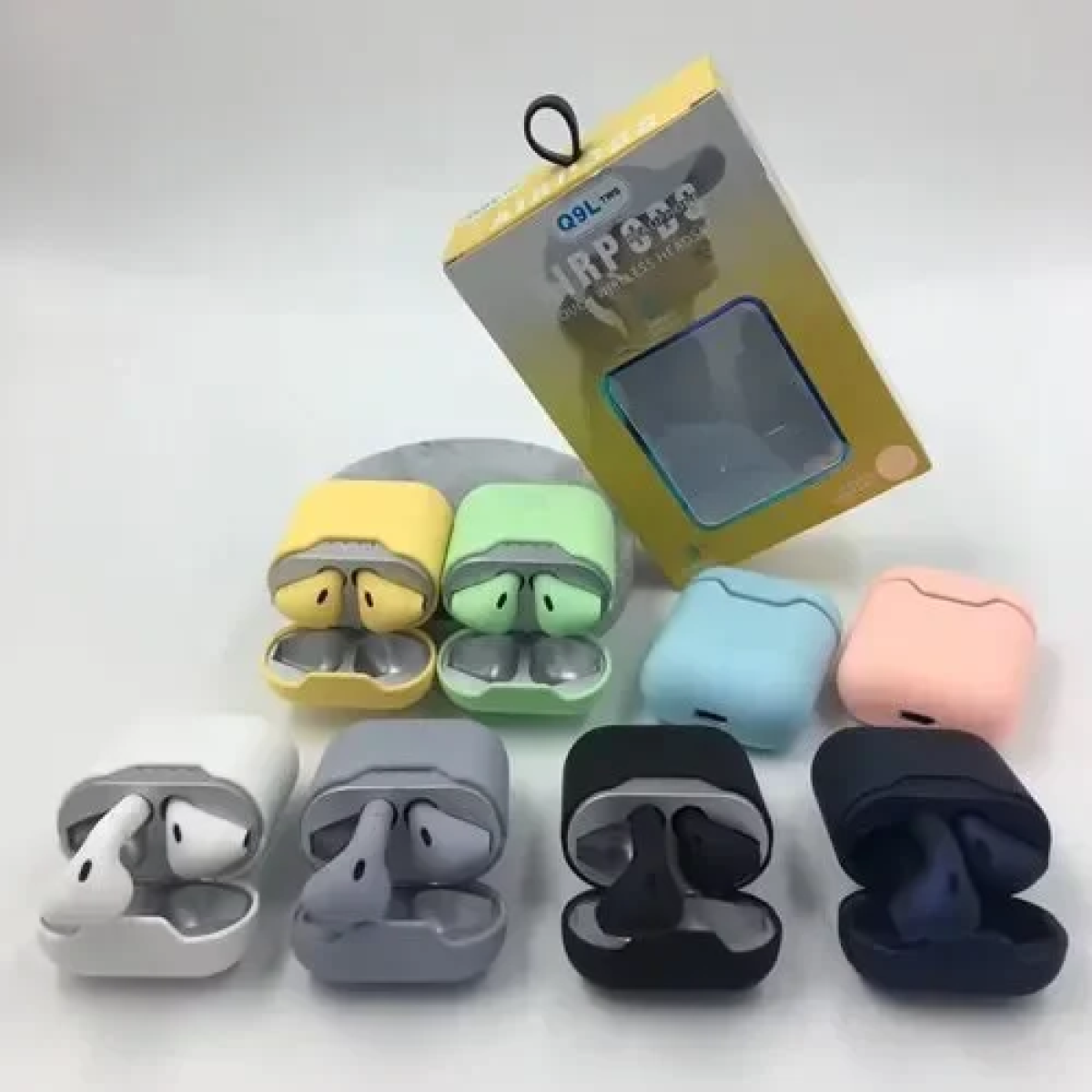 Ασύρματα ακουστικά Earbud Bluetooth Handsfree Q9L - κίτρινα - Image 2
