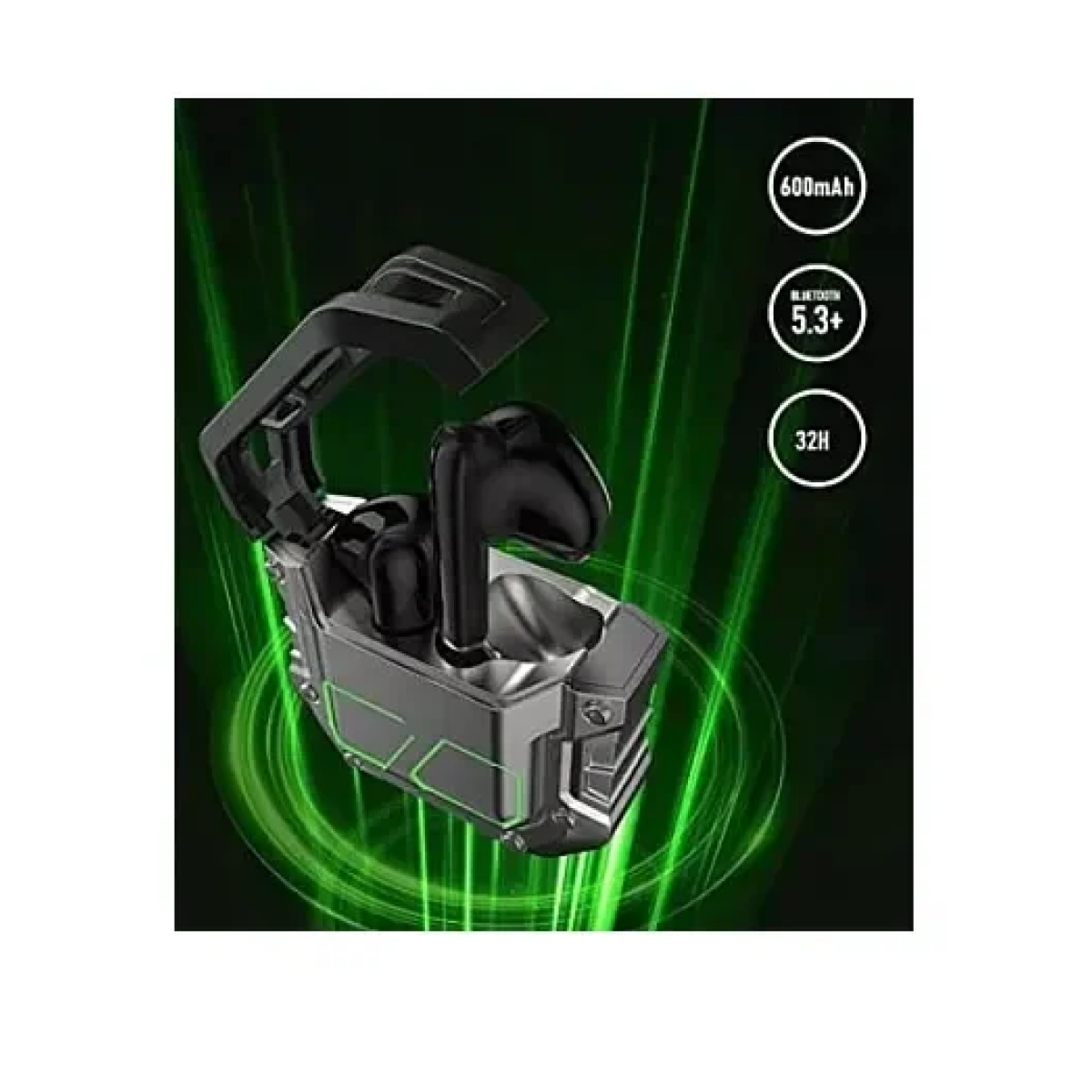 Ασύρματα Stereo Bass In-Ear ακουστικά με μικρόφωνο Andowl Q-E358 μαύρα - Image 3