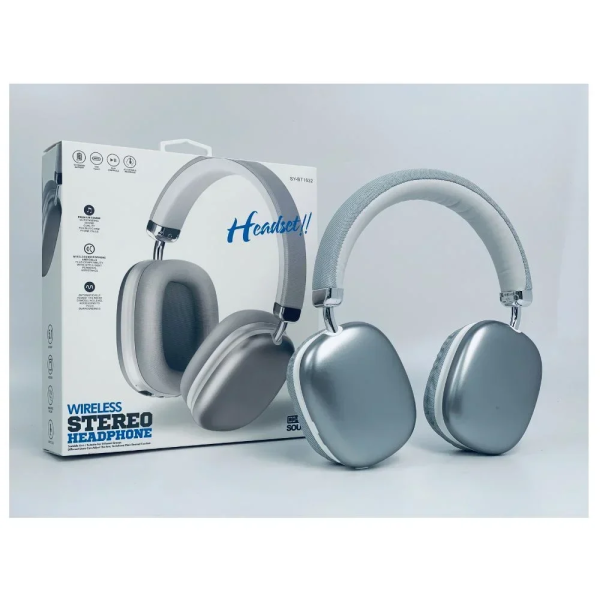 Ασύρματα Στερεοφωνικά Ακουστικά Bluetooth SY-BT1632, Ασημί - Photo1