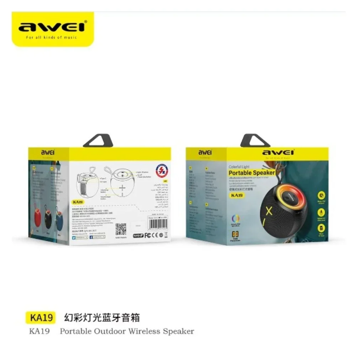 Awei KA19 Αδιάβροχο Ηχείο Bluetooth Εξωτερικού Χώρου 12W - Μπλε