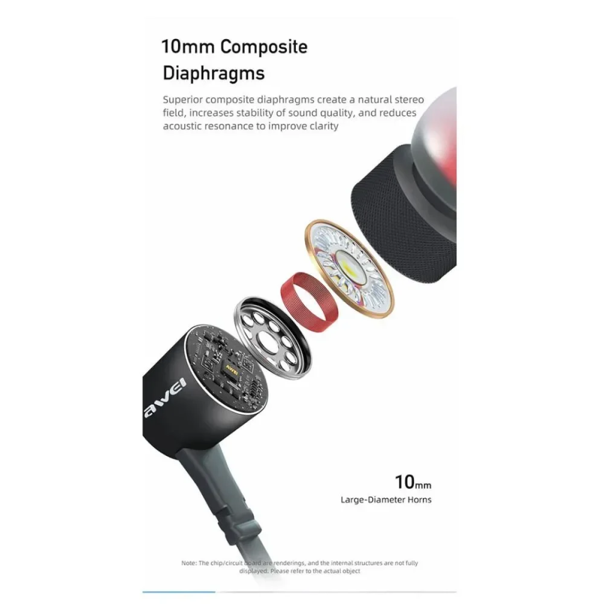 Awei PC-9T In-ear Handsfree Ακουστικά με Βύσμα USB-C - Photo6