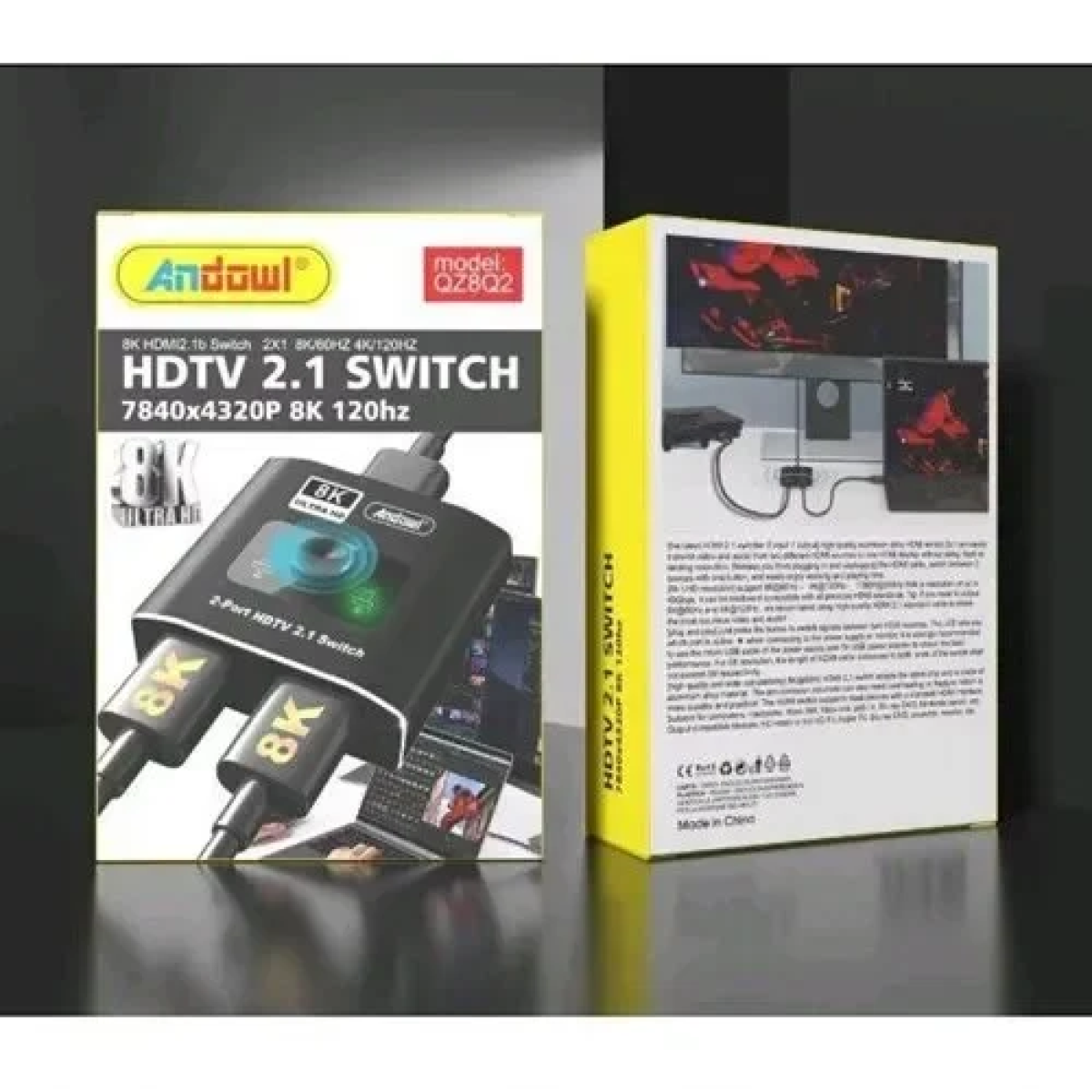 Διαχωριστής HDTV 2×1 switch 8K Andowl QZ8Q2 - Image 4