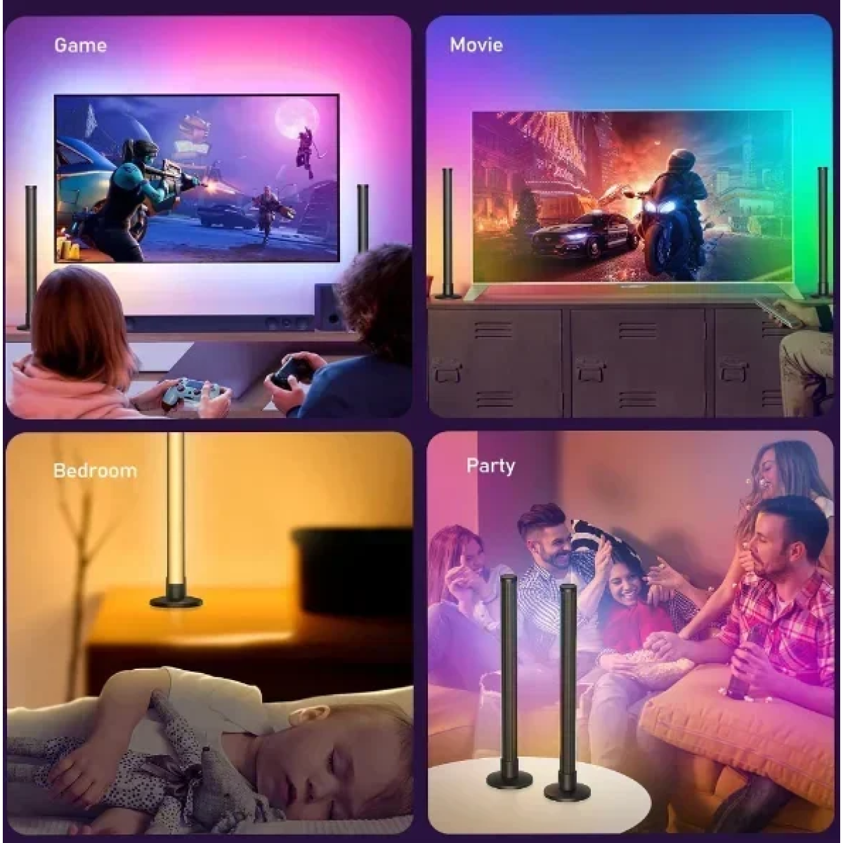 Διακοσμητικό φωτιστικό μπάρα LED RGB 1 τεμάχιο SAL061-Y μαύρο - Image 4