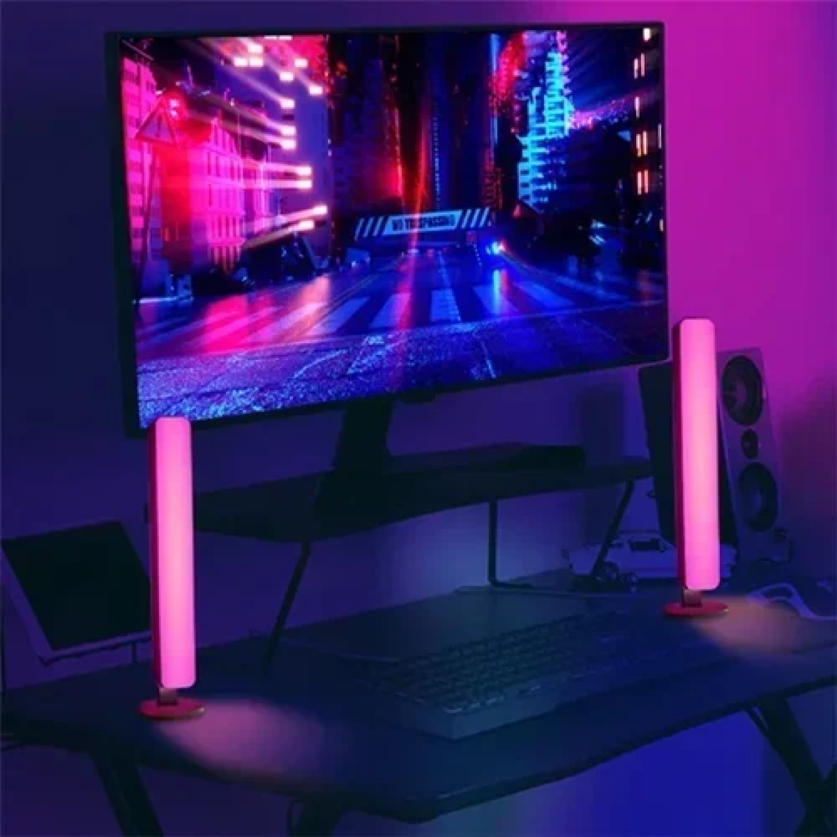 Διακοσμητικό φωτιστικό μπάρα LED RGB 2 τεμάχια - Magic RGB Basic SAL042-Y μαύρο - Image 6