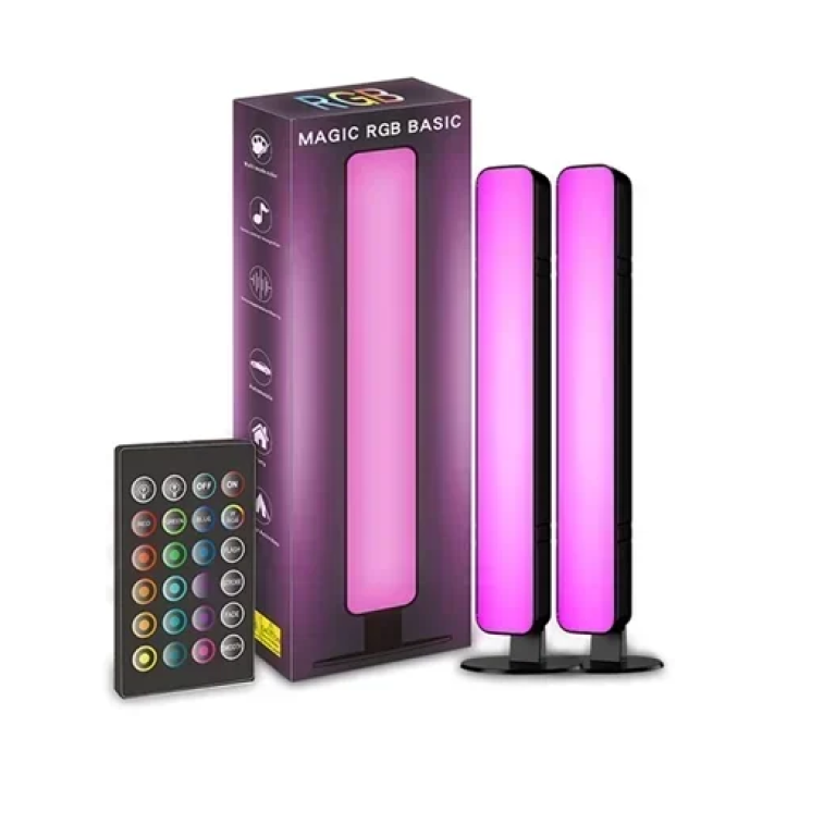 Διακοσμητικό φωτιστικό μπάρα LED RGB 2 τεμάχια - Magic RGB Basic SAL042-Y μαύρο