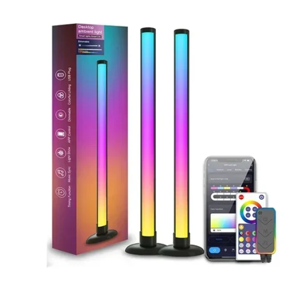 Διακοσμητικό φωτιστικό μπάρα LED RGB 2 τεμάχια SAL061-Y μαύρο