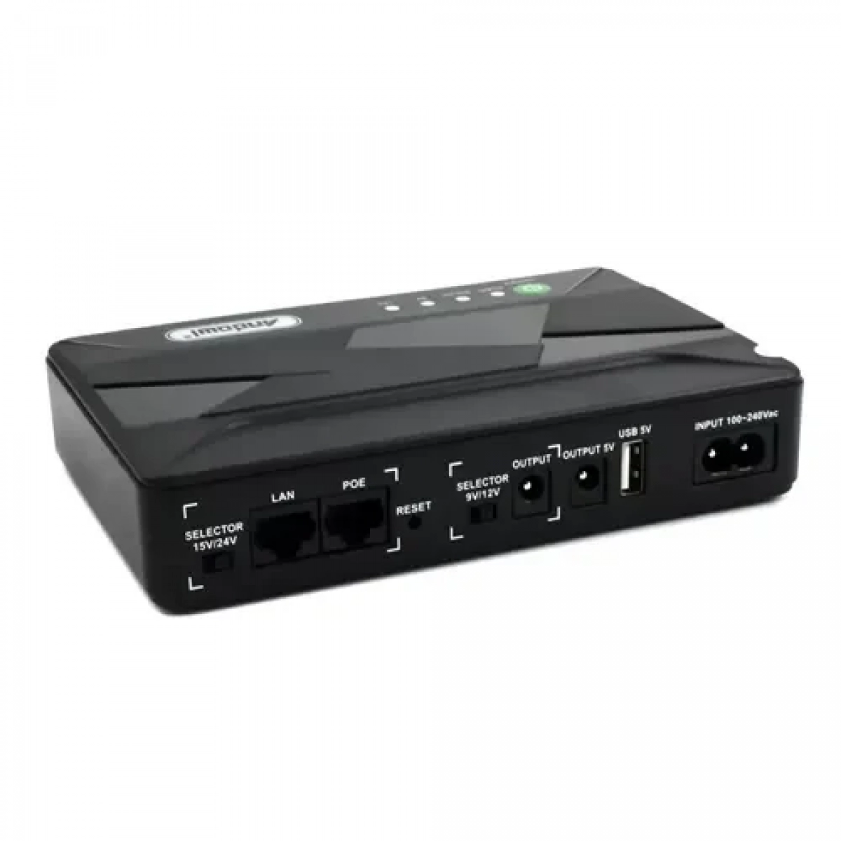Δικτυακό φορητό Mini DC UPS 10000mAh USB, RJ-45 Andowl Q-UP700 – μαύρο - Image 2