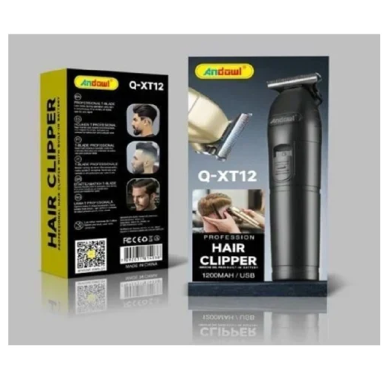 Επαναφορτιζόμενη κουρευτική μηχανή 1200mAh Andowl Q-XT12 μαύρο