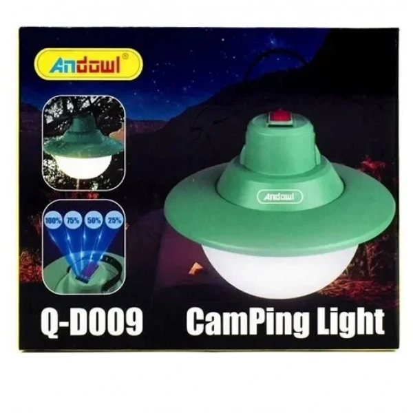 Επαναφορτιζόμενο φανάρι LED Andowl Q-D009 πράσινο