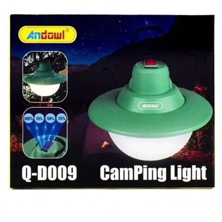 Επαναφορτιζόμενο φανάρι LED Andowl Q-D009 πράσινο