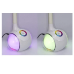 Επιτραπέζιο φωτιστικό LED με ασύρματο ηχείο Bluetooth και φωτισμό RGB T1 - λευκό - Image 2