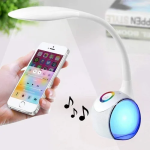 Επιτραπέζιο φωτιστικό LED με ασύρματο ηχείο Bluetooth και φωτισμό RGB T1 - λευκό - Image 3