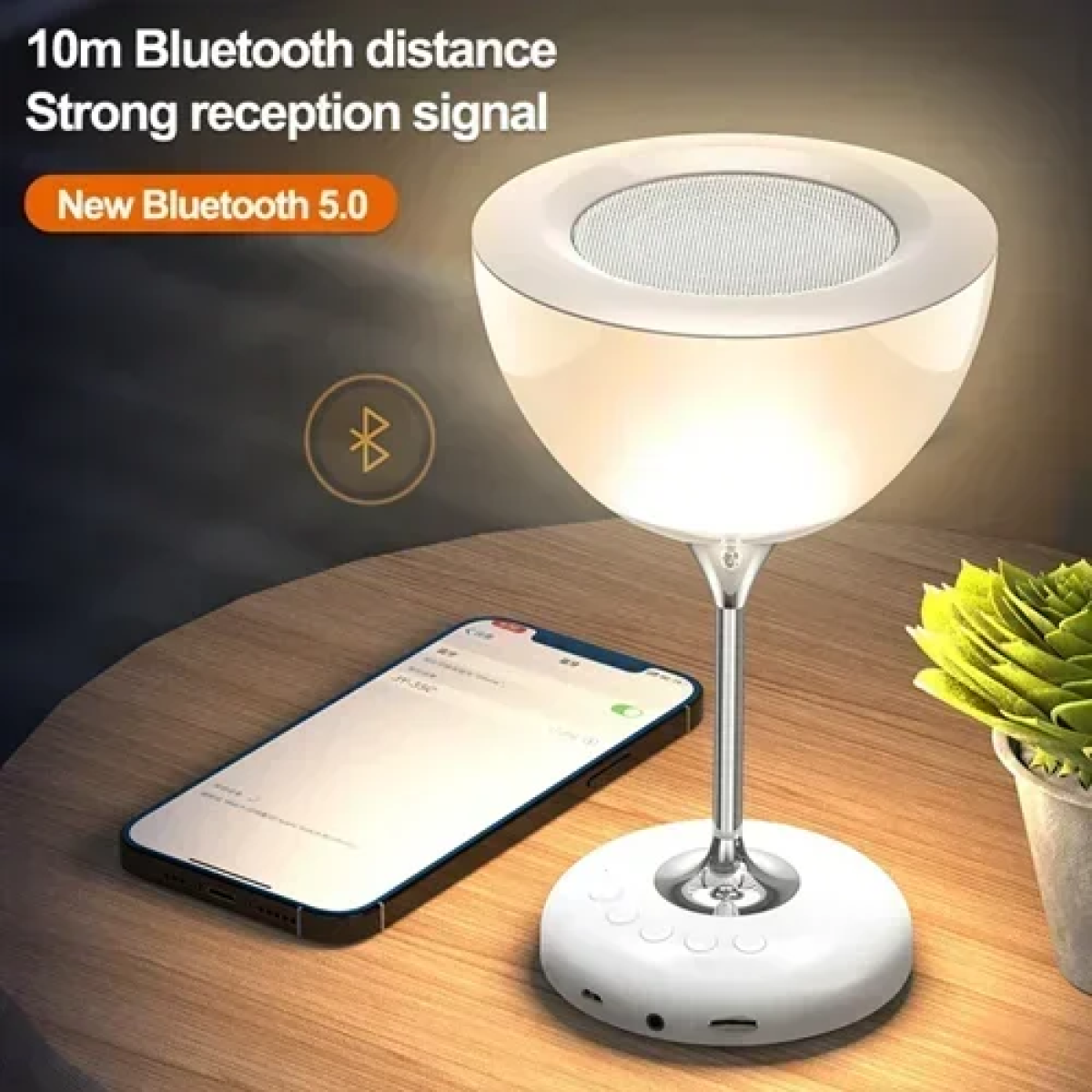 Επιτραπέζιο φωτιστικό LED με ηχείο Bluetooth - Music Wireless Speaker Atmosphere Light JY-35 - Image 3