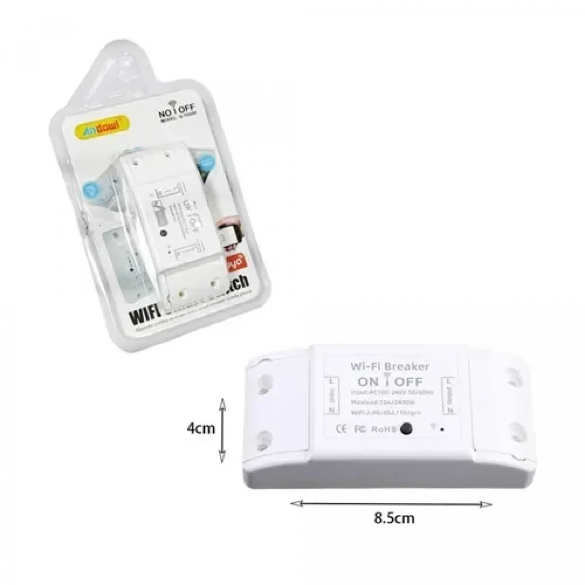 Έξυπνος μονός διακόπτης WiFi – WiFi Smart Switch Andowl Q-TD658 λευκό - Image 2