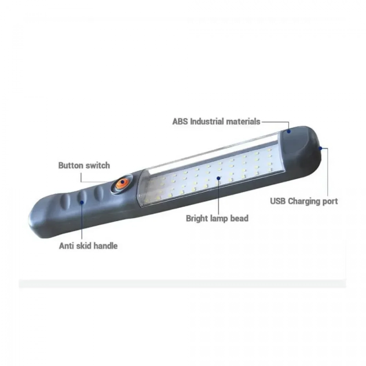 Φακός Εργασίας 45LED 300 Lumens Επαναφορτιζόμενος με Περιστρεφόμενο Γάντζο 360° και Μαγνήτη - Photo3