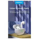 FINEBLUE M5 TWS Ασύρματα Ακουστικά BLUETOOTH Touch Earphone Semi-In-Ear Hifi Stereo Music- Λευκό - Photo2