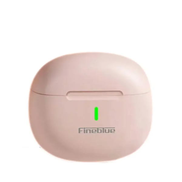FINEBLUE M5 TWS Ασύρματα Ακουστικά BLUETOOTH Touch Earphone Semi-In-Ear Hifi Stereo Music- Ροζ - Photo1