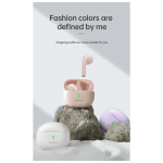 FINEBLUE M5 TWS Ασύρματα Ακουστικά BLUETOOTH Touch Earphone Semi-In-Ear Hifi Stereo Music- Ροζ - Photo4