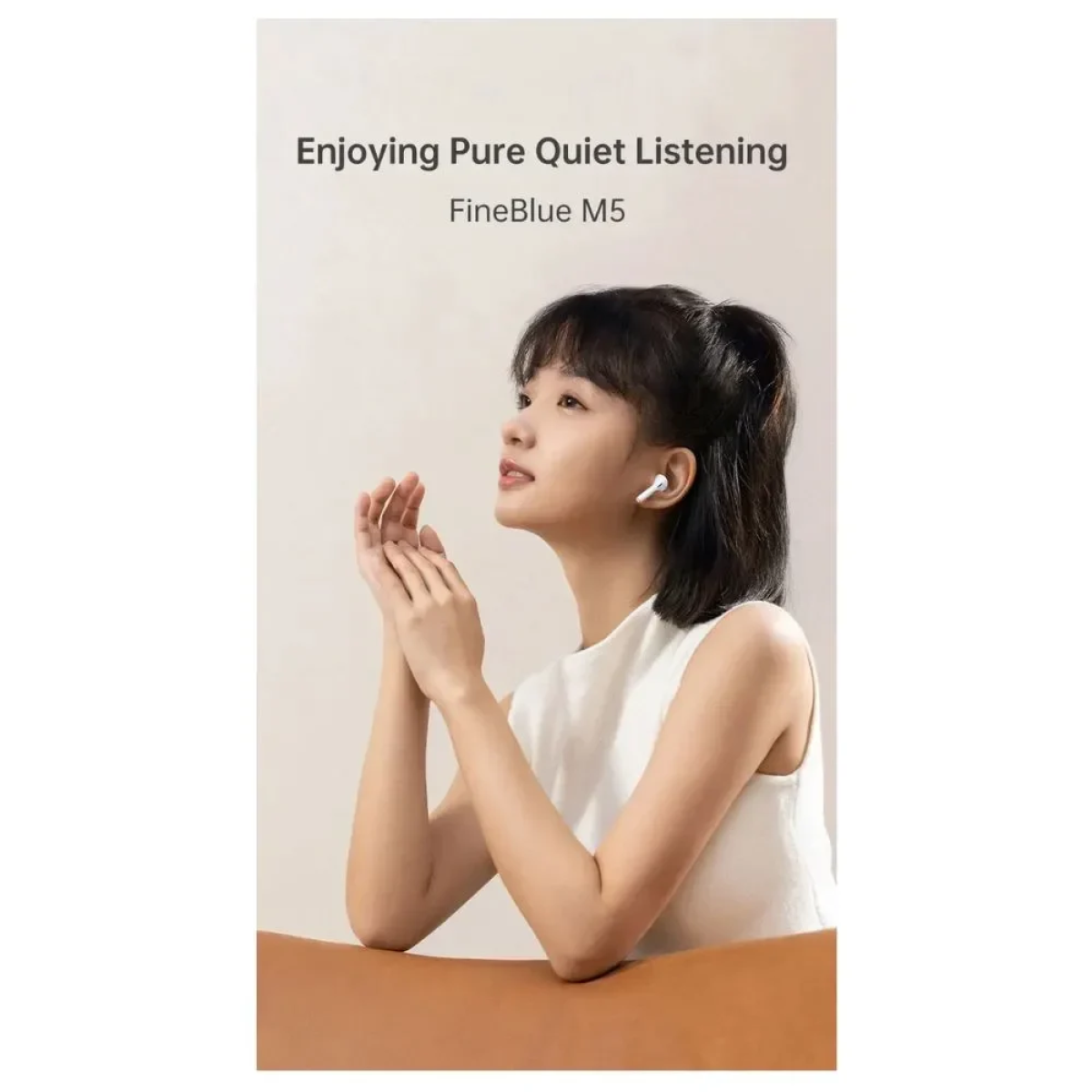FINEBLUE M5 TWS Ασύρματα Ακουστικά BLUETOOTH Touch Earphone Semi-In-Ear Hifi Stereo Music- Ροζ - Photo6