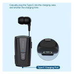 Firo H15 Ασύρματο Clip-on Μονό Ακουστικό Type-C, Μαύρο - Photo2