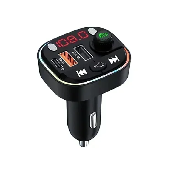 FM Transmitter και φορτιστής αυτοκινήτου Andowl Q-C77 μαύρο