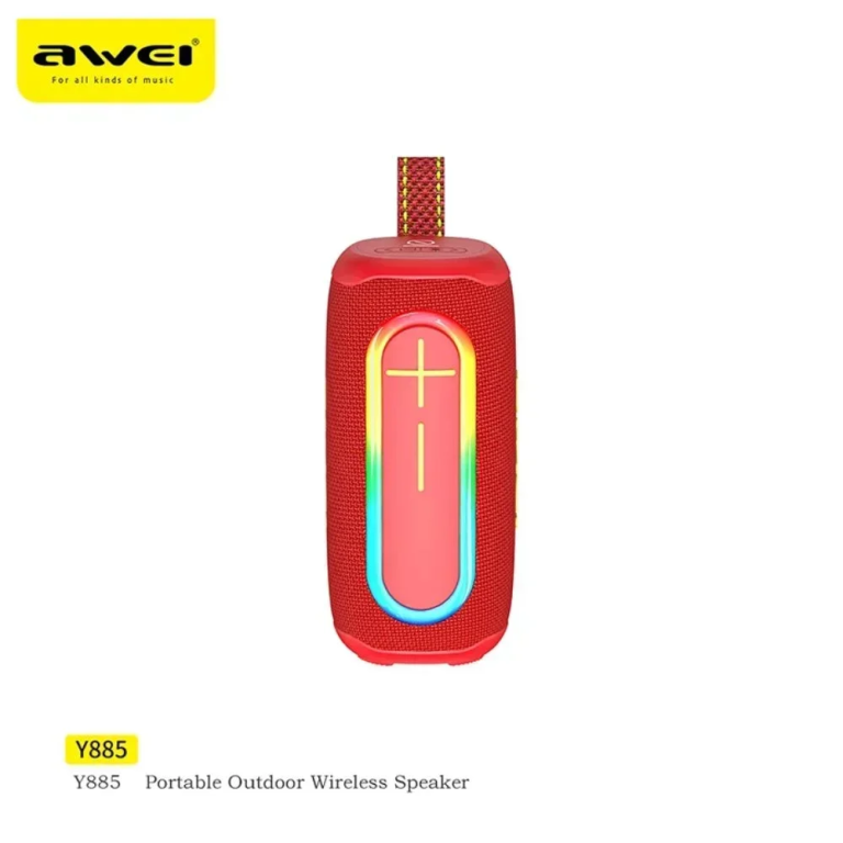 Φορητό Ηχείο Bluetooth Awei Y885 με LED, Κόκκινο
