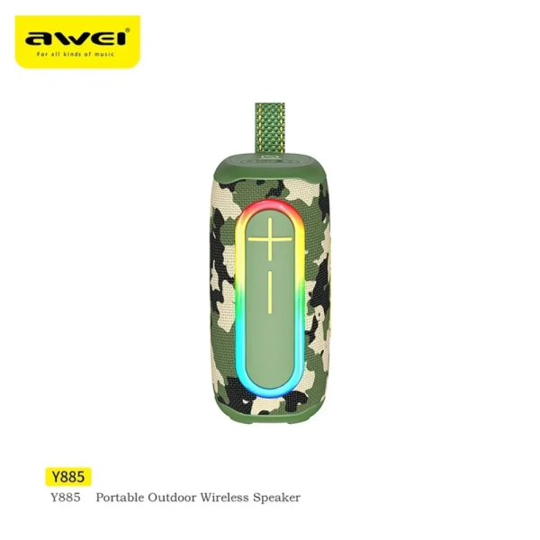 Φορητό Ηχείο Bluetooth Awei Y885 με LED, Πράσινο