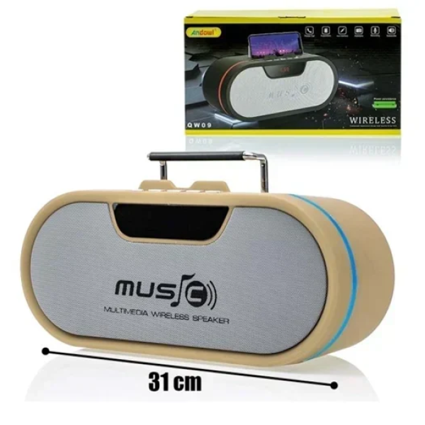 Φορητό ηχείο Bluetooth FM, USB, κάρτα TF Andowl QW09 – μπεζ