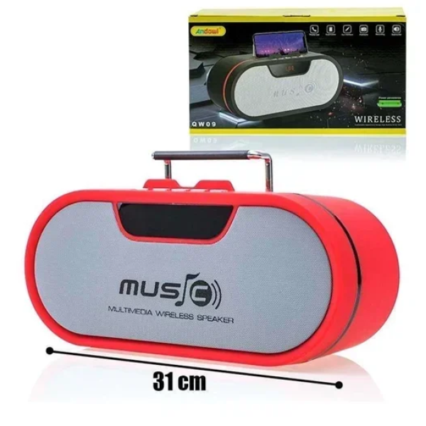 Φορητό ηχείο Bluetooth FM, USB, κάρτα TF Andowl QW09 – κόκκινο