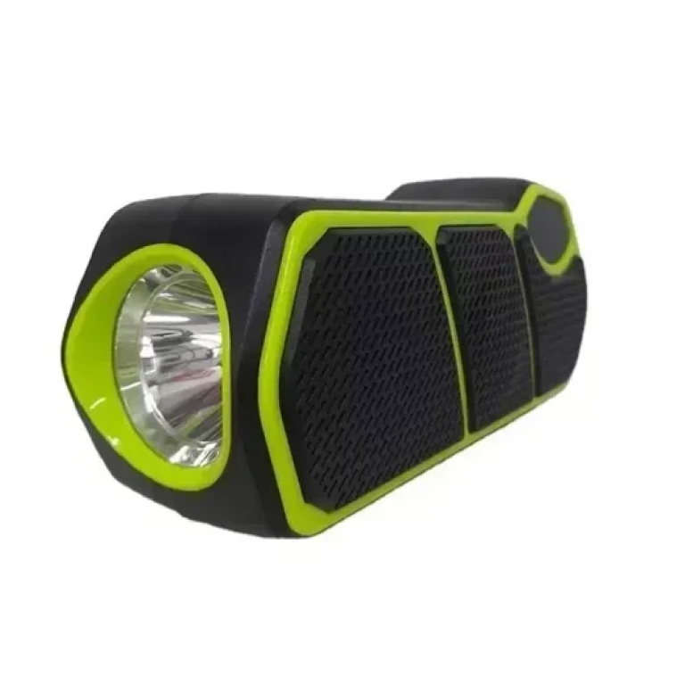 Φορητό ηχείο Bluetooth με ηλιακό πάνελ και φακό Cclamp CL-823 μαύρο/πράσινο