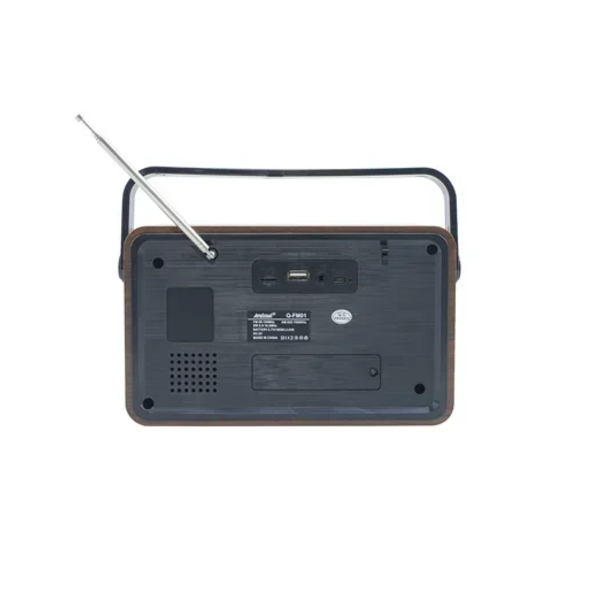 Φορητό ραδιόφωνο FM ρετρό Bluetooth USB AUX TF Andowl Q-FM01 ασημί - Image 3