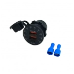 Φορτιστής αυτοκινήτου USB με βολτόμετρο 5V 4.8A A103 – Car USB Charger μαύρο