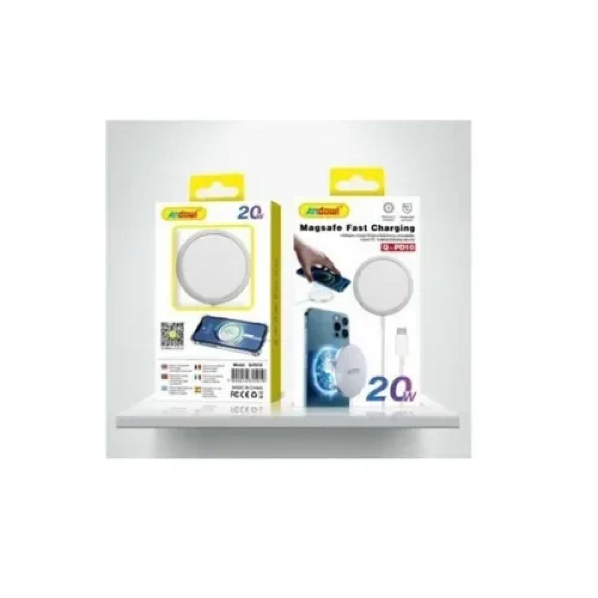 Φορτιστής MagSafe Q-PD10 20W Andowl - ασημί - Image 4