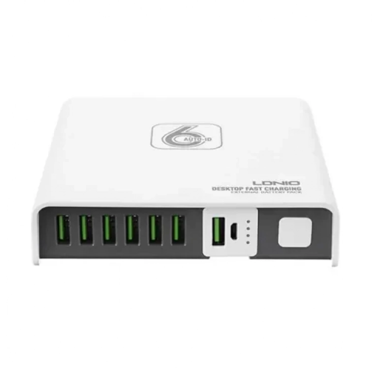 Φορτιστής με 6 θύρες USB και Power Bank Box Magical 2600MAH LDNIO A6802 - λευκό