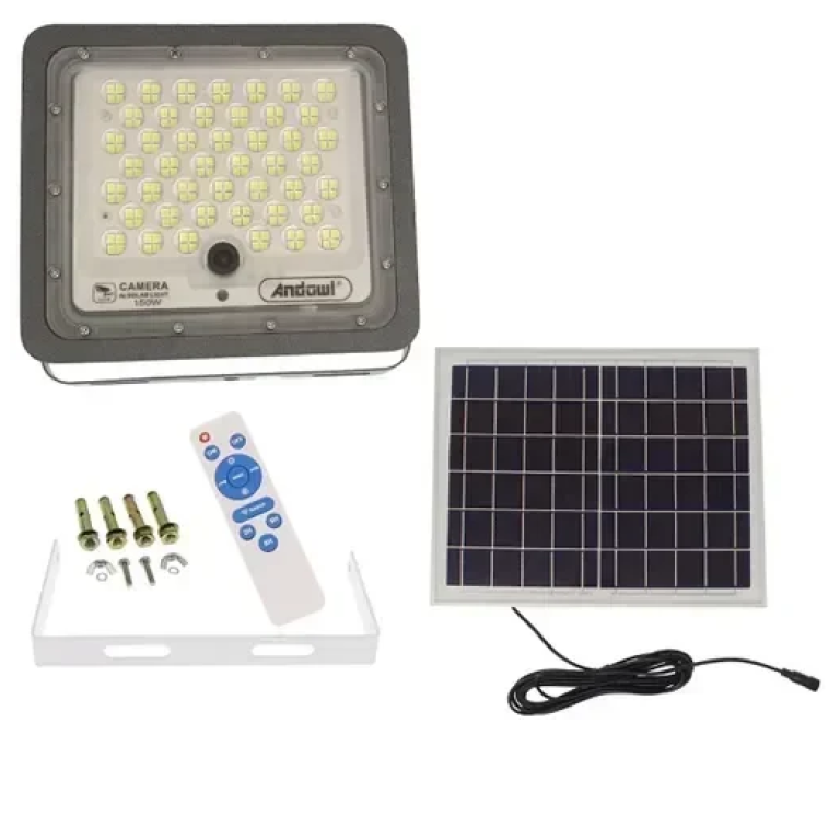 Ηλιακός προβολέας LED 150W με τηλεχειριστήριο και ψυχρό λευκό φως Andowl Q-SX75