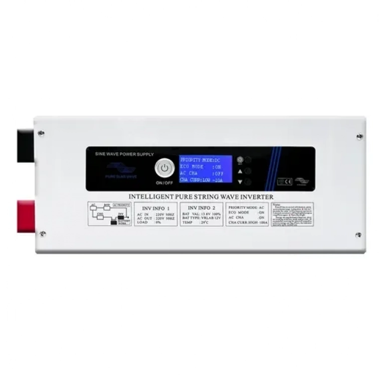 Inverter καθαρού ημιτόνου 2000 Watt DC 24V σε AC 220V OEM ZY-AW202 – λευκό