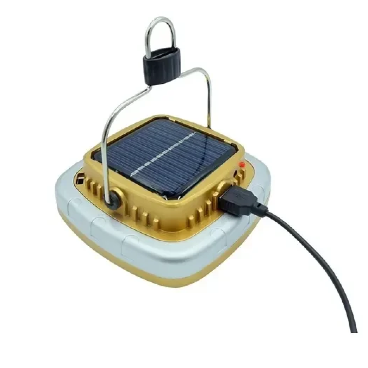 Λάμπα LED με ενσωματωμένο ηλιακό πάνελ Andowl Q-LED37 χρυσό - Image 3