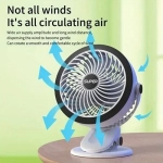 Mini φορητό ανεμιστηράκι με κλιπ Andowl Q-F200 λευκό/μωβ - Image 4