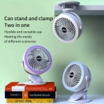 Mini φορητό ανεμιστηράκι με κλιπ Andowl Q-F200 λευκό/πράσινο - Image 2