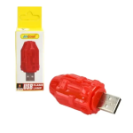 Mini φωτιστικό USB LED αυτοκινήτου 5V με εφέ φλόγας Andowl Q-D305 κόκκινο