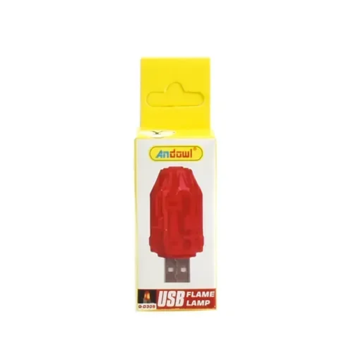 Mini φωτιστικό USB LED αυτοκινήτου 5V με εφέ φλόγας Andowl Q-D305 κόκκινο - Image 3