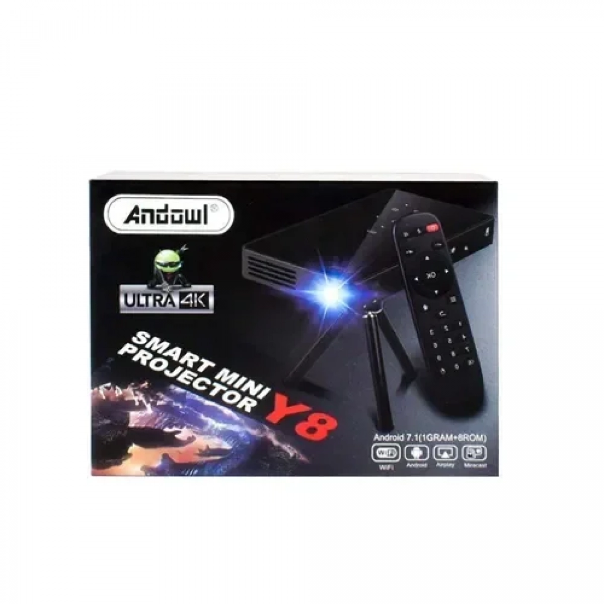 Mini Projector λάμπας LED με Wi-Fi Andowl Y8 - μαύρο - Image 5