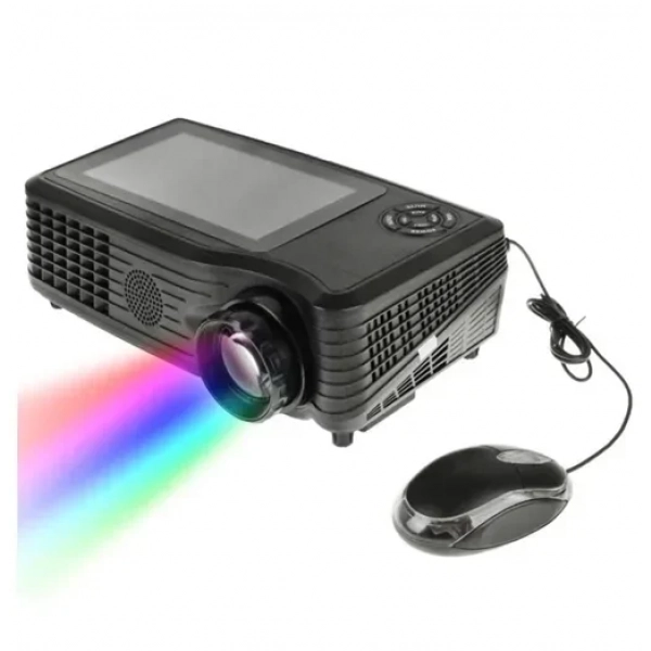 Mini Projector LED Android 4.0 Wifi με οθόνη LCD 5,0 ιντσών για οικιακό κινηματογράφο και υποστήριξη HDMI - μαύρο