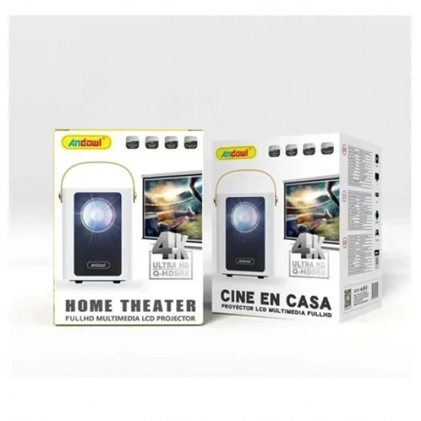 Mini Projector LED με ανάλυση 4K Projector Full HD Andowl Q-HD998 - λευκό