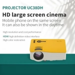 Mini Projector LED με ανάλυση 640*360 - Home Cinema Projector κίτρινο - Image 5