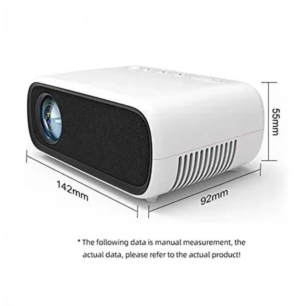 Mini Projector με ενσωματωμένο ηχείο HiFi, Home Theater & Media Player - λευκό - Image 2