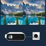 Mini Projector με ενσωματωμένο ηχείο HiFi, Home Theater & Media Player - λευκό - Image 4