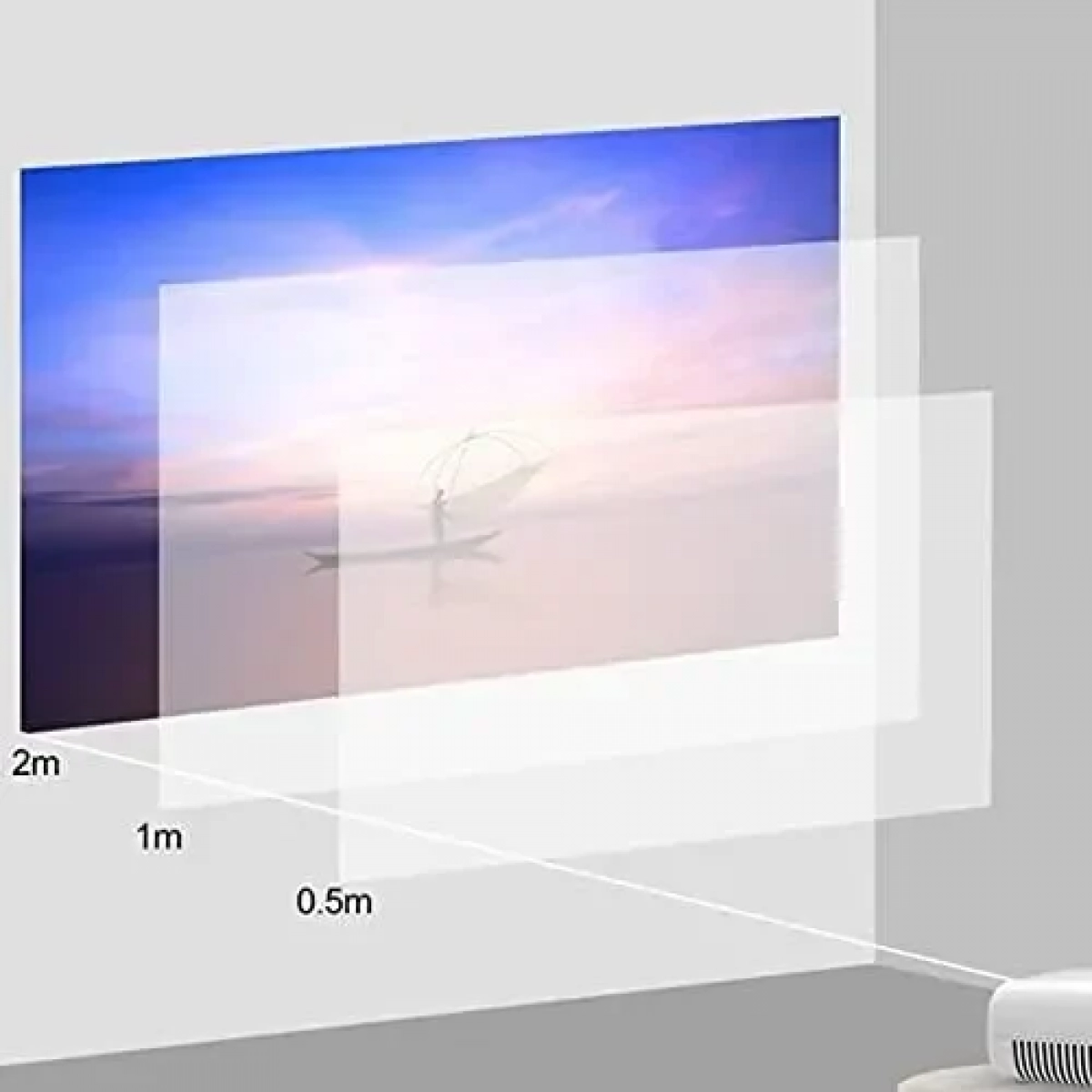 Mini Projector με ενσωματωμένο ηχείο HiFi, Home Theater & Media Player - λευκό - Image 5